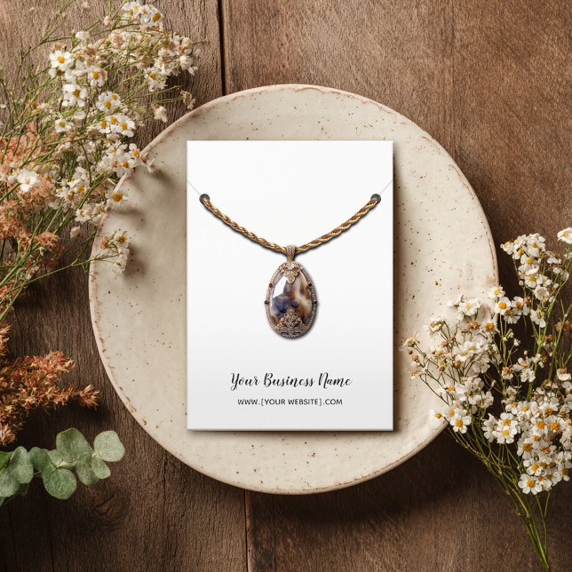 Cursive Script-Necklace-Pendant-Grafikkarte (Von Creator hochgeladen)