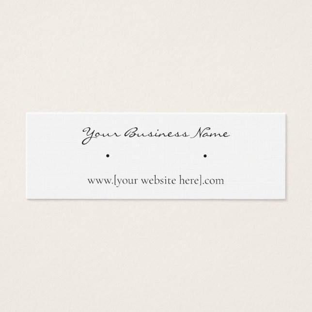 Cursive Skinny Study Earring Business Cards (Vorderseite)