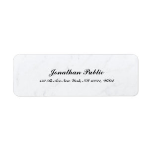 Cursive Text Weißmarmor Moderne einfache Vorlage
