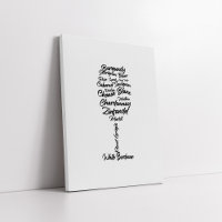 Cursive Weintypografie in Schwarz-Weiß II