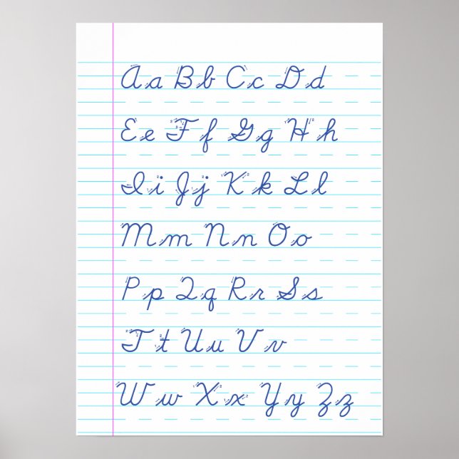 Cursive Writing Poster (Vorne)