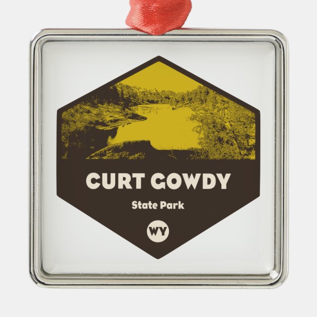 Curt Gowdy Staat Park Wyoming Ornament Aus Metall (Vorne)