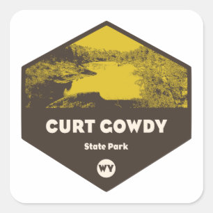 Curt Gowdy Staat Park Wyoming Quadratischer Aufkleber