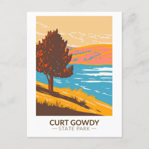 Curt Gowdy State Park Wyoming Vintage auf Deutsch Postkarte