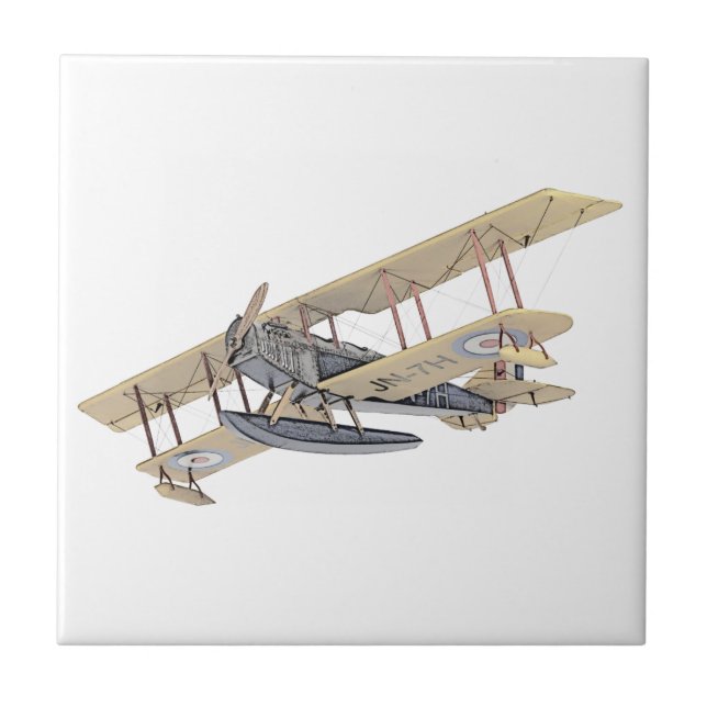 Curtiss JN-4 Jenny Floss-Flugzeug Fliese (Vorderseite)