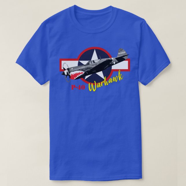Curtiss P40 Warhawk WorldII-Kämpfer T-Shirt (Design vorne)