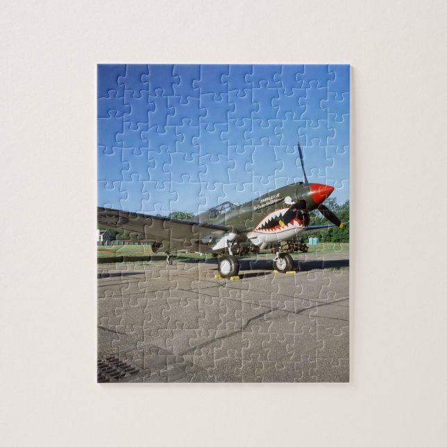 Curtiss P-40 Warhawk, an der Flugschau Minnesotas Puzzle (Vertikal)