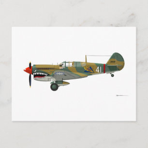 Curtiss P-40 Warhawk Postkarte