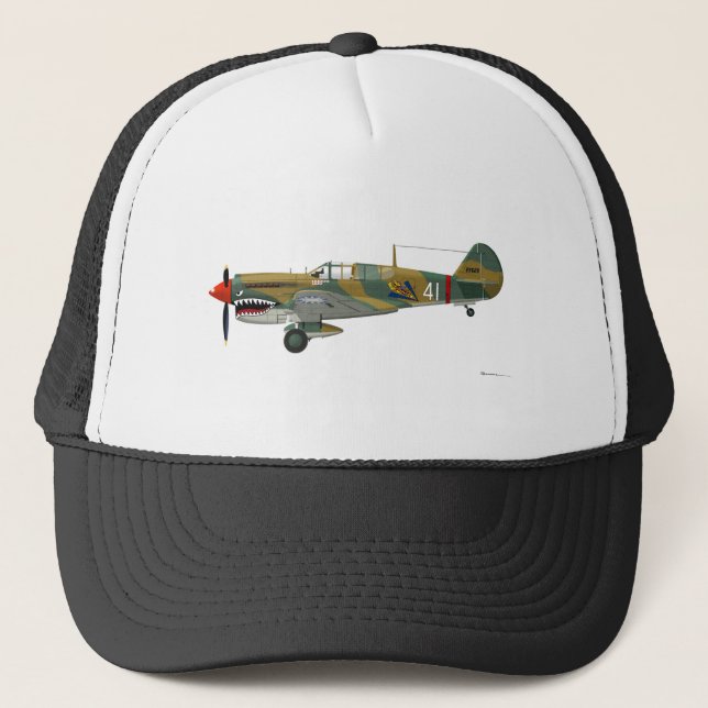 Curtiss P-40 Warhawk Truckerkappe (Vorderseite)