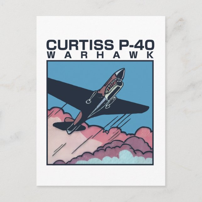 Curtiss P-40 Warhawk | WW2 Plane Postkarte (Vorderseite)