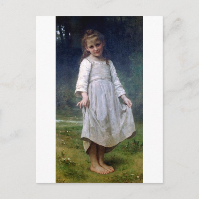 Curtsey, Bouguereau Postkarte (Vorderseite)