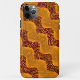 Curva laranja e pontos dourados sobre fundo marrom Case-Mate iPhone hülle