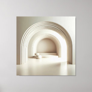 Curved Upholstered Alcove Leinwanddruck