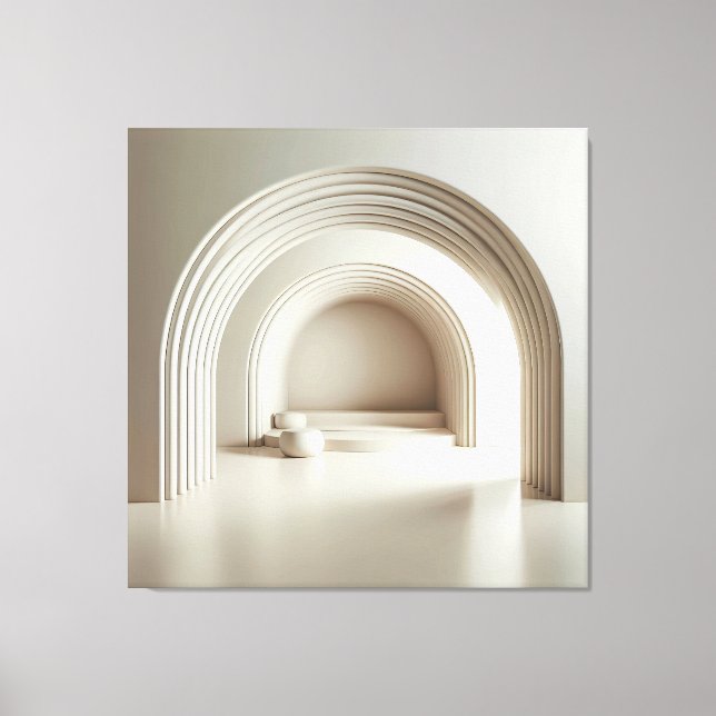 Curved Upholstered Alcove Leinwanddruck (Vorderseite)