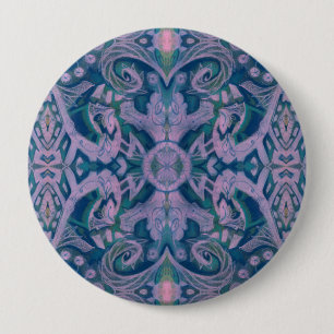 Curves & Lotuses, abstrakte Blüten, Lavendel & Bla Button