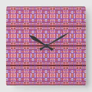 Curvise Karierte Pattern Square Wall Uhr