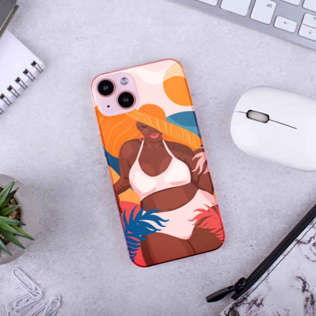 Curvy Black Woman, Beach Vacation Ready Case-Mate iPhone Hülle (Von Creator hochgeladen)