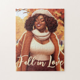 Curvy Black Woman Fall Bliss Puzzle
