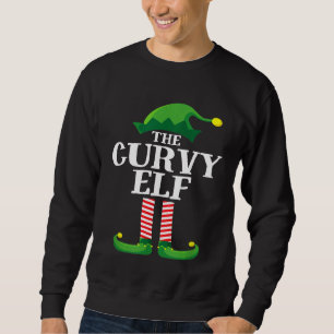 Curvy Elf Matching Family Group Weihnachts-Party P Sweatshirt
