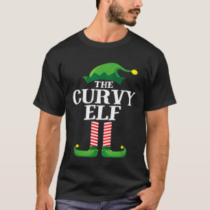 Curvy Elf Matching Family Group Weihnachts-Party P T-Shirt