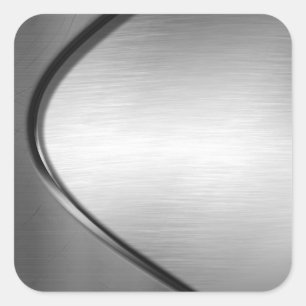 Curvy gebürstete Metallblick-Aufkleber Quadratischer Aufkleber