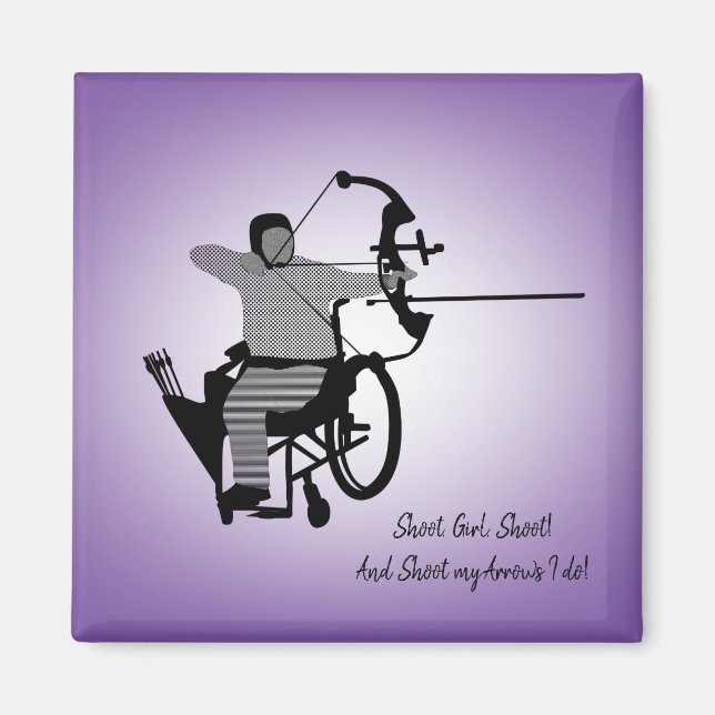 Curvy Girl Muslim Archer Magnet (Vorne)