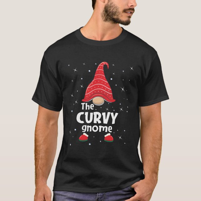 Curvy Gnome Family Matching Weihnachten Weihnachts T-Shirt (Vorderseite)