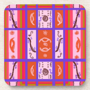 Curvy Kariert Cork Untersetzer