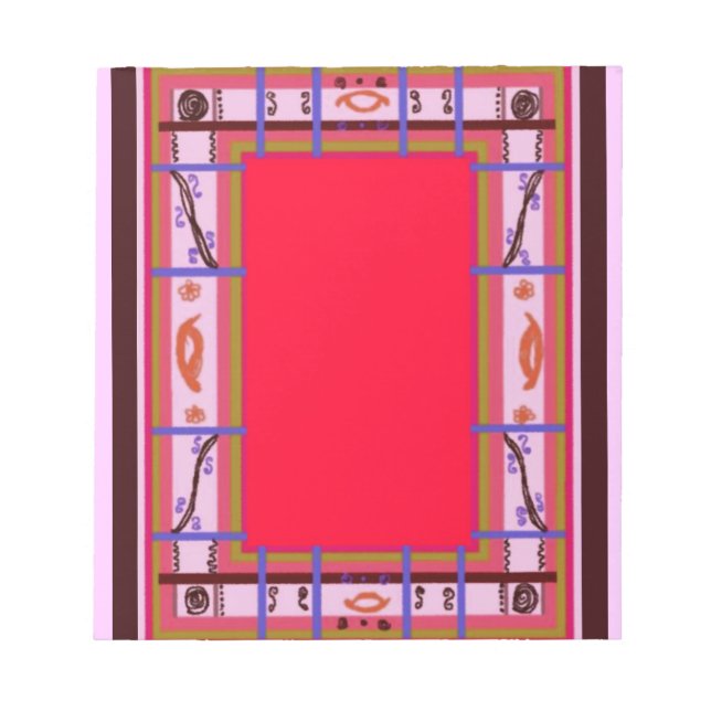 Curvy Kariert Notepad Notizblock (Vorderseite)