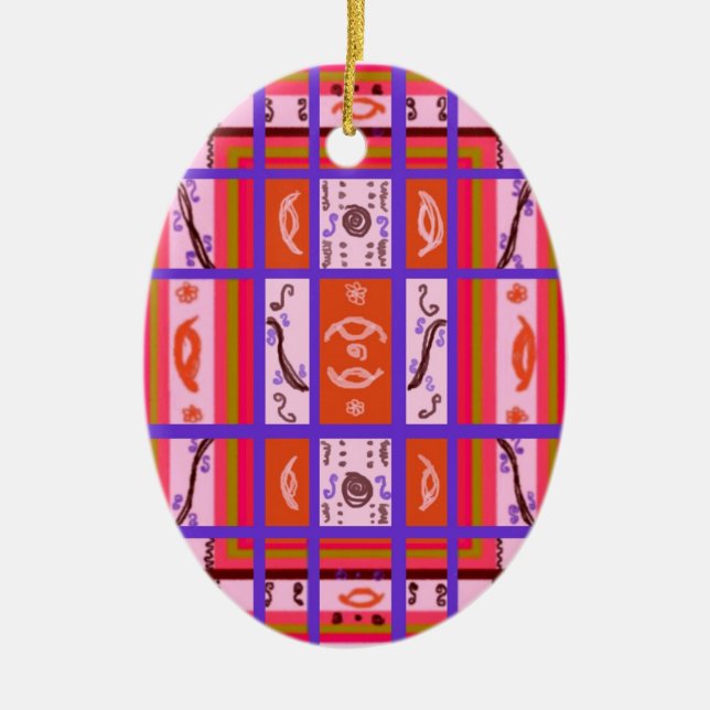 Curvy Kariert Ornament (Vorne)
