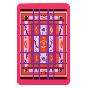 Curvy Kariert Premium Flexi Magnet