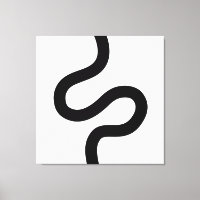 Curvy Line 02 - Schwarz auf Weiß