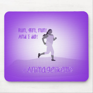 Curvy Mädchen-Läufer-Mäusematte Mousepad