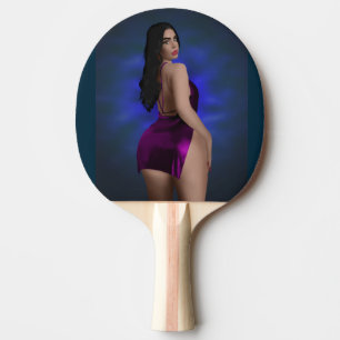 CURVY MIRL BIG BOTTOMED SCHÖNHEIT PONG PADDLE TISCHTENNIS SCHLÄGER