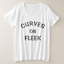 Curvy Mode-Zitat Große Größe T-Shirt