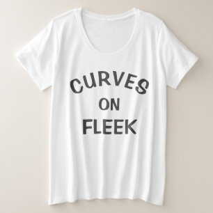 Curvy Mode-Zitat Große Größe T-Shirt
