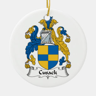 Cusack Familienwappen Keramikornament