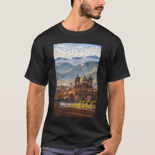 Cusco Peru Illustration Reise Kunst Vintage T-Shirt