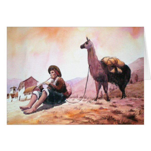 Cusco Peru Lama-Bild (Vorderseite (Horizontal))