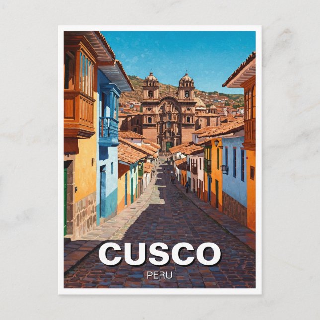Cusco Peru Reise Postkarte (Vorderseite)