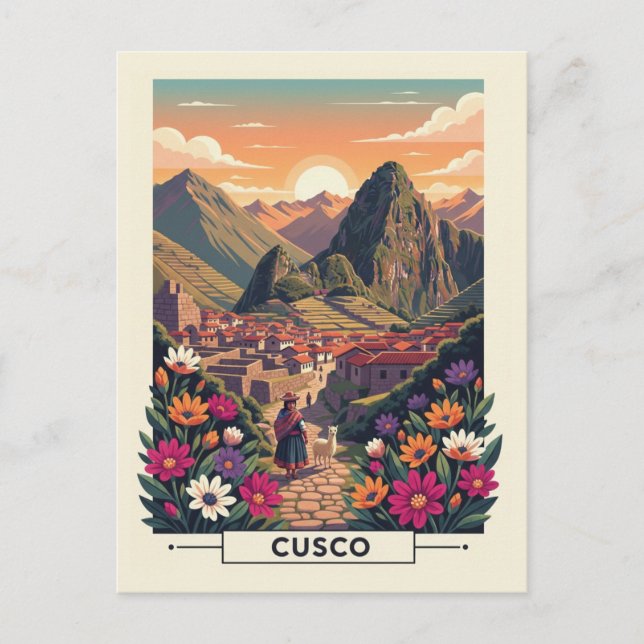 Cusco Peru Reise Postkarte (Vorderseite)