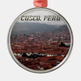Cusco Stadt-Skyline Peru Silbernes Ornament