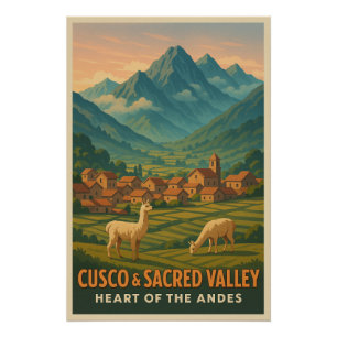 Cusco und das Heilige Tal, Peru. Poster