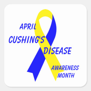 Cushing Disease Awareness Ribbon von Janz Quadratischer Aufkleber