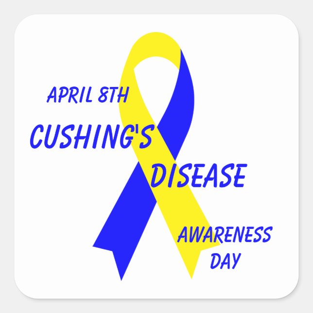 Cushing Disease Awareness Ribbon von Janz Quadratischer Aufkleber (Vorderseite)