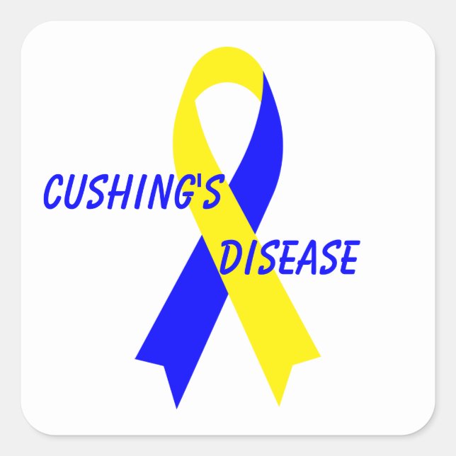 Cushing Disease Awareness Ribbon von Janz Quadratischer Aufkleber (Vorderseite)