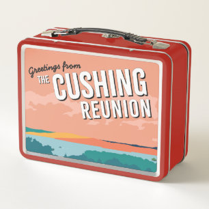 Cushing Familientreffen im Vintage-Stil Metall Brotdose