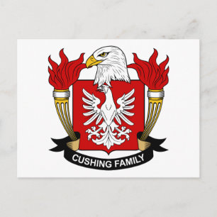 Cushing Familienwappen Postkarte