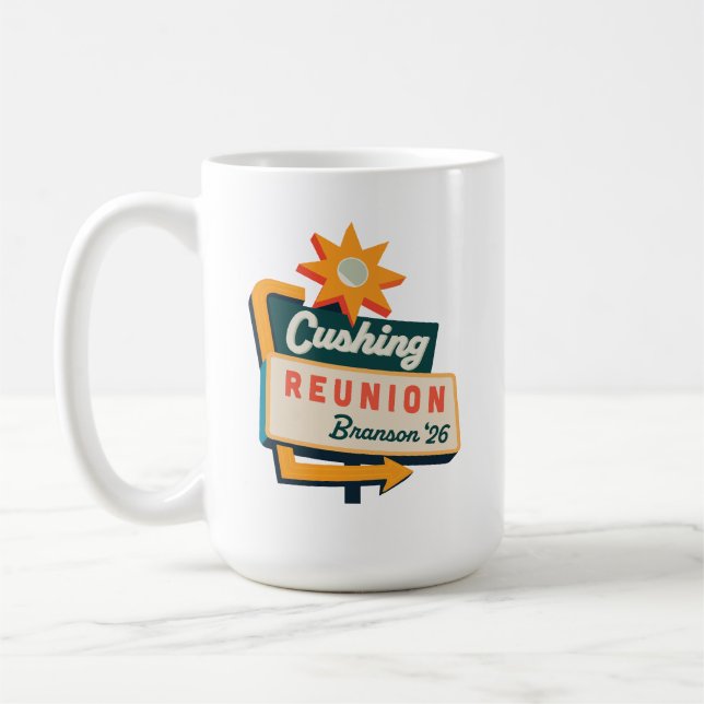 Cushing-Straßenschild Kaffeetasse (Links)