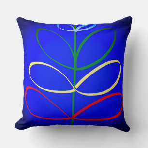 Cushion Jimette orange and turquoise black Design Kissen